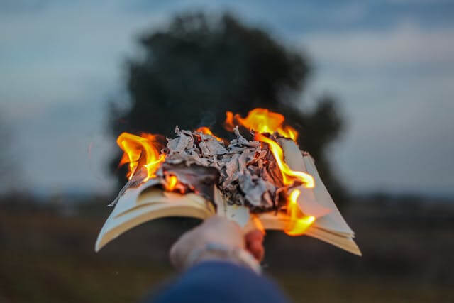 Dommages sur du matériel brulé